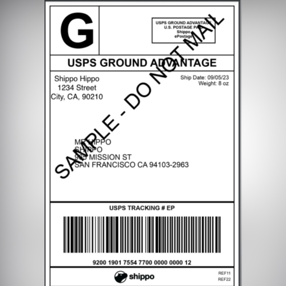 EXTRA USPS Ground Advantage Shipping Label